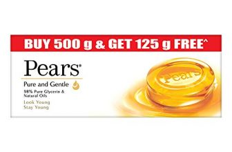 Pears Pure & Gentle Moisturising Bathing Bar Soap with Glycerine For Golden Glow 125g (Pack of 5)