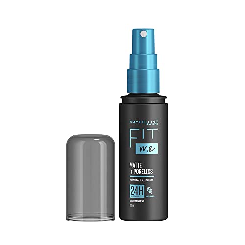 Maybelline New York Fit Me Matte + Poreless Setting Spray, 60 ml | Transfer-proof, 24H Oil-Control Formula With Witch Hazel, 60 ml
