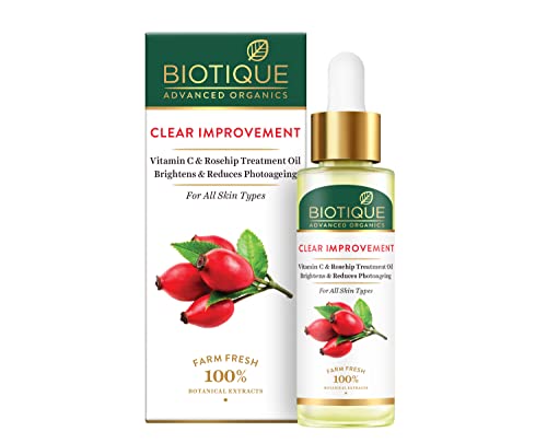 Biotique Advanced Organics Clear Improvement Vitamin C & Rosehip Treatment Oil, 30ml