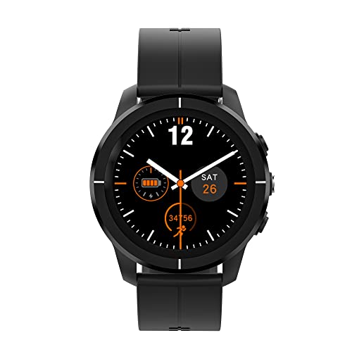 TAGG Kronos II Smartwatch with 1.32" Large Crystal HD Display, 360° Health Suite, Activity Tracker, 24 Sports Modes, Live Watch Faces, Sleep Monitor, IP67 Waterproof (Black),Standard
