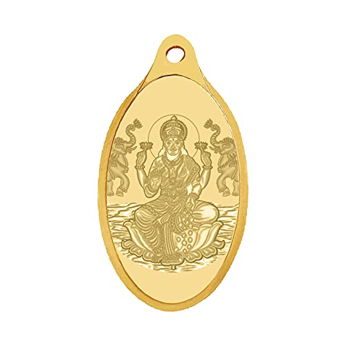 WHP Jewellers 24kt (999) 2 gram Goddess Lakshmi Yellow Gold Lakshmi Pendant