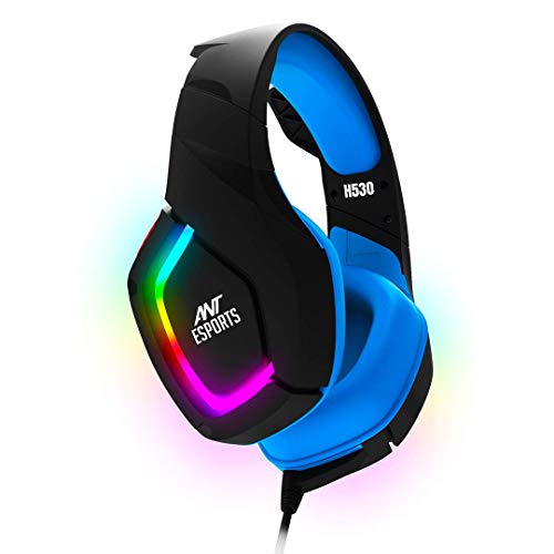 Ant Esports H530 Wired Over Ear Headphones with mic (Blue)
