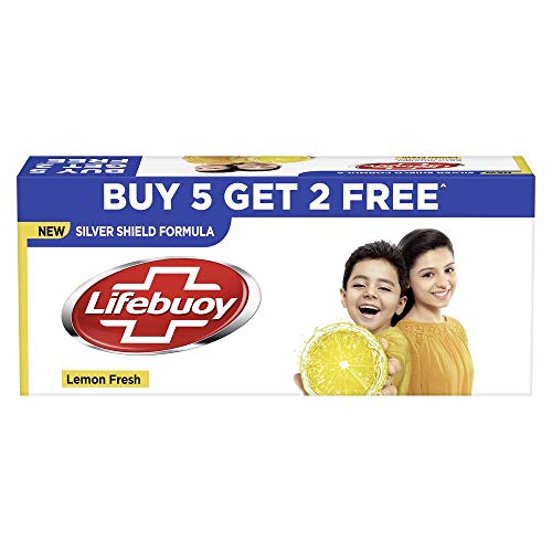 Lifebuoy Lemon Fresh Soap, 125 g (Pack of 7) with (Buy 5 Get 2 Free)