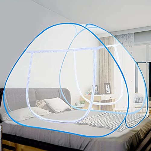 The 8 Sense Mosquito Net for Double Bed ,King Size Foldable Machardani,30GSM Net ,Corrosion Resistant, Lightweight Suitable for Bedroom & Camping Trips