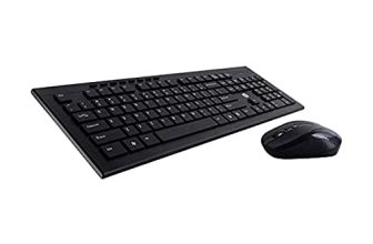 Hp Usb Wireless Spill Resistance Keyboard And Mouse Set With 10M Working Range 2.4G Wireless Technology / 3 Years Warranty (4Sc12Pa), Black