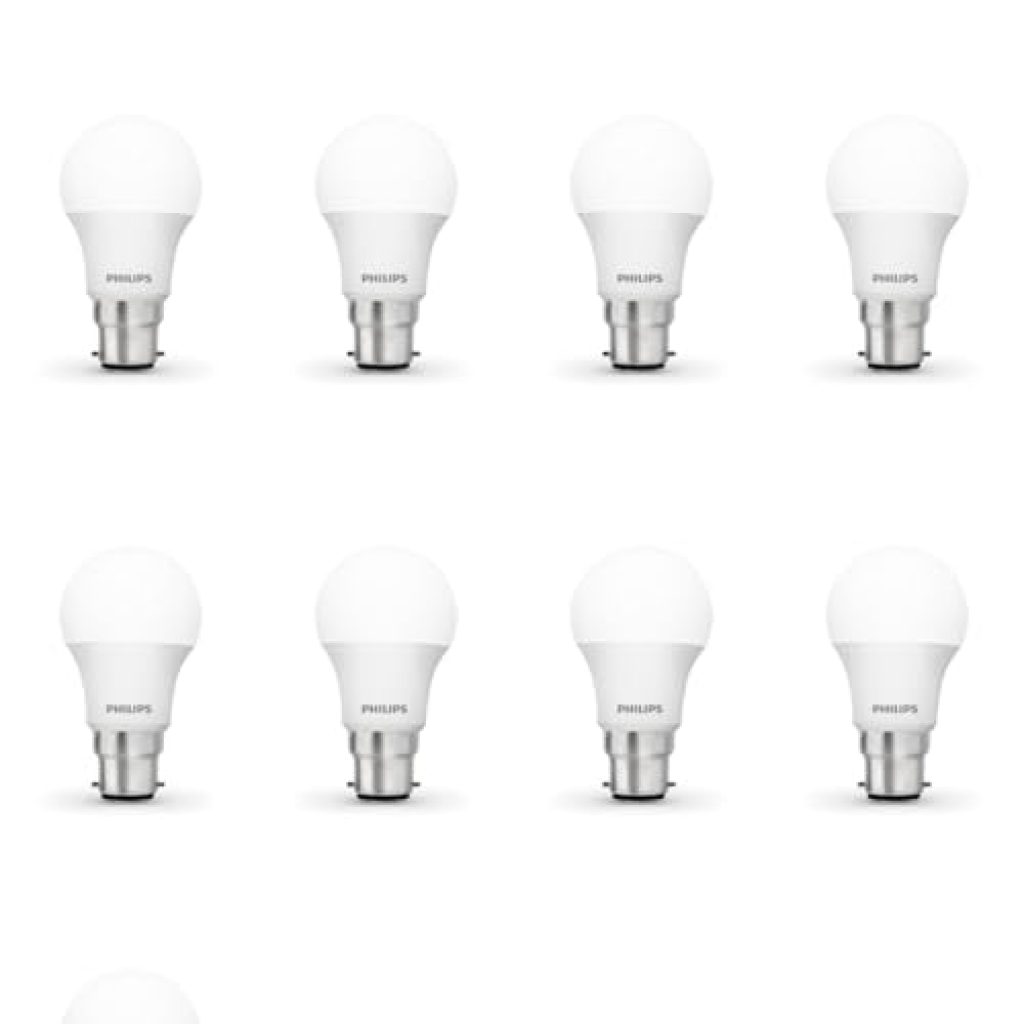 PHILIPS Ace Saver 10W B22 LED Bulb,900lm, Cool Day Light, Pack of 8