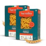 Sorrentina Fusilli Pasta 1kg 100% Durum Wheat | No Maida | Source of Fibre | Cholesterol Free | Healthy, Vegetarian (500 Grams each, Pack of 2)