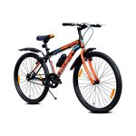 Leader Spyder 27.5T MTB Cycle/Bike Single Speed with Complete Accessories for Men – Matt Black/Orange Ideal for 15+ Years | Frame: 19 Inches
