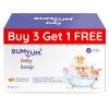 Bumtum Baby Soap with goodness of calendula extractParabens Free Vegan& cruelty Free 50Gm Pack of 4