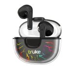 truke BTG Alpha True Gaming in Ear Earbuds with 40ms Low Latency Gaming Mode 7 RGB LEDs, Instant Pairing Upto 38H Playtime, ENC, BT 5.3 (Black)