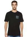 Reebok Men’s Printed Regular fit T-Shirt (FS1845_S_Black_Small