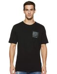Reebok Men’s Printed Regular fit T-Shirt (FS1845_S_Black_Small