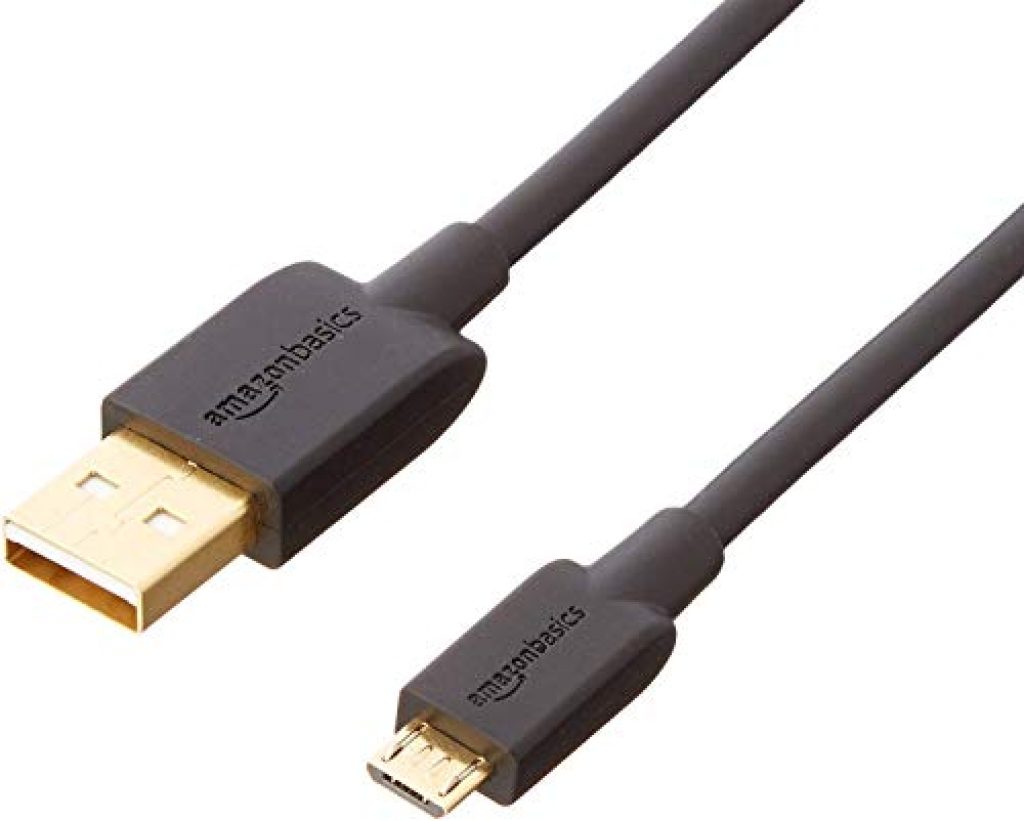 AmazonBasics Micro Usb Fast Charging Cable For Android Phones With Gold Plated Connectors (3 Feet, Black)