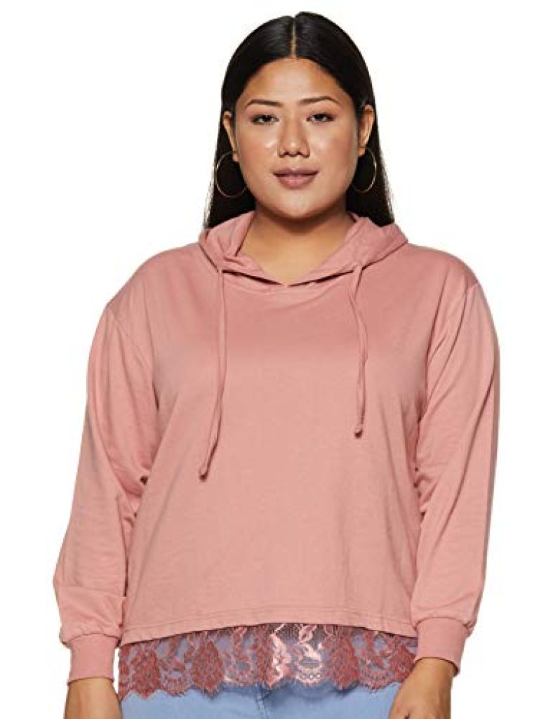 Safana Women's Sweatshirt (LSWFS6297-ONIONPINK-XXL_Pink_XX-Large