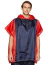 Amazon Brand – Solimo Water Resistant Polyester Poncho, Blue and Red, Free Size