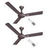 Havells Milor Decorative BLDC 1200mm Energy Saving with Remote Control 5 Star Ceiling Fan (Pack of 2, Dusk)