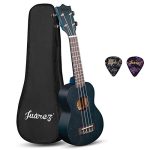 Juarez 53.34 cm (21″) Soprano Ukulele Kit, AQUILA Strings, Sapele Body, Rosewood Fingerboard, Matte Finish, with Bag and Picks, Blue (JRZ21UK/BL)