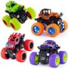 Rylan Monster Truck Toys for Kids Friction Powered Monster Truck Car Toy for Baby Push & Go Toys 4wd Monster Truck for Boys & Girls Multi Color (Pack of 4)