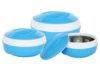 Princeware Solar Casserole with Inner Stainless Steel – Set of 3 (530 ml,780 ml,1290 ml), Blue