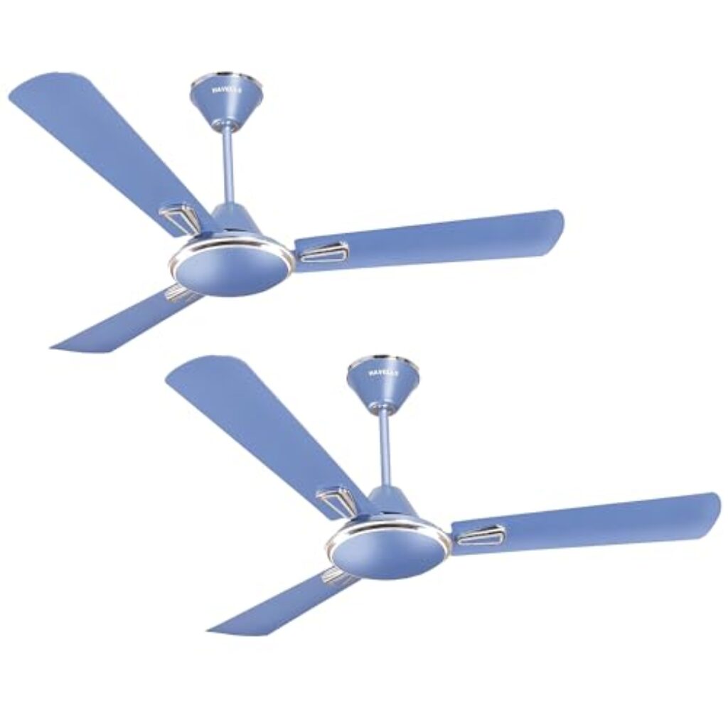 Havells 1200mm Festiva Energy Saving Ceiling Fan (Ocean Blue, Pack of 2)