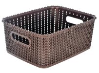 Fun Homes Multiuses Large M 20 Plastic Tray/Basket/Organizer Without Lid (Brown) -46FH085