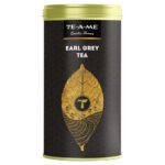 TE-A-ME Citrus Earl Grey Black Loose Leaf Tea Tin, 50 Grams (Bergamot Flavour) | Strong & Highly Flavourful