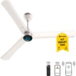 Atomberg Renesa Smart+ Ceiling Fan 5 Star 1200 mm BLDC Motor with Remote 3 Blade Ceiling Fan(Pearl White, Pack of 1)
