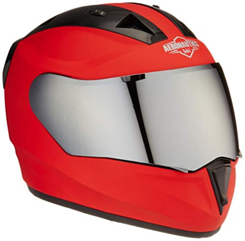 Steelbird SA-1 Aeronautics Full Face Helmet Red, Size: S(53-54 cm)