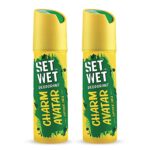SET WET Deodorant For Men Charm Avatar Peppermint Punch, 150ml (Pack of 2)