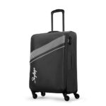Skybags Trick Polyester Softsided 69 cm Cabin Stylish Luggage Trolley with 4 Wheels | Black Trolley Bag – Unisex