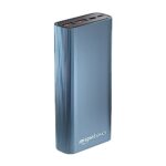 Amazon Basics 20000mAh 22.5W Lithium-Polymer Metal Power Bank | Dual Input, Triple Output | Fast Charging, Twilight Blue, Type-C Cable Included