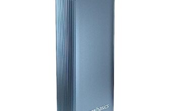 Amazon Basics 20000mAh 22.5W Lithium-Polymer Metal Power Bank | Dual Input, Triple Output | Fast Charging, Twilight Blue, Type-C Cable Included