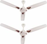 Candes Lynx 3 Star 1200 mm Anti Dust 3 Blade Ceiling Fan(Ivory, Pack of 2)