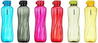 Amazon Brand – Solimo 1000 ml Plastic Water Bottle | Set of 6 |Multi Color