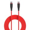 Portronics Silklink 60W PD Type-C to Type C Fast charging Cable for Type C Smartphone and Devices,Premium Silicon Cable, 1M(Red)