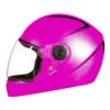 Steelbird SBH-21 Wiz Reflective ISI Certified Full Face Helmet (Large 600 mm, Dashing Pink with Clear Visor)