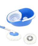 Frestol Happy Home Plastic Mop with 2 Refills – Blue