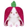 Amazon Brand – Jam & Honey Reversible Carrot Strawberry Bunny Plush Toy | Zipper | Cute Stuffed Animal | Rabbit Soft Toy |Age 3 Years and Above