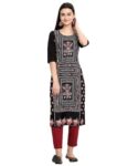 7Threads Kurti || Kurta for Women|| Kurta|| Women’s Kurta|| Premium Kurti for Women|| Kurta for Women Office & Regular Wear Kurta for Women||Kurti for Girls||_Q_530106_XL Black