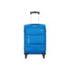 VIP Widget Durable Polyester Soft Sided Cabin Luggage Spinner Wheels with Quick Access Front Pockets (Cabin, 58cm, Blue)