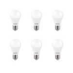 Philips 12-Watt LED Bulb E27 Base (Crystal White, Pack of 6)