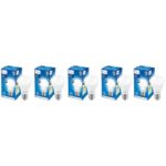 Philips Ace Saver Base E27 9-Watt LED Lamp (Pack of 5, Crystal White)