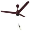 Syska Effecta Sfr1500-5 stars Bldc Rated Bee Certified Energy Efficient 30 Watt High Speed Fan 1200Mm With Remote Control (Brown)