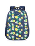 Lavie Sport Lime 26L Floral Printed School Backpack for Girls (Navy)