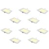 Polycab 6W LED Panel Light Scintillate Edge Slim Square Smart Offers Bright Lumination Long Lifespan No Harmful Radiation (Warm White, 3000K, 10 PCS, Cut Out: 3.93 inches)