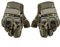 Kandid Bike Motorcycle Army Print Motorbike Half Racing Gloves, Non-Slip Palm Bike Glove for Riding/Racing