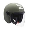 Royal Enfield Open Face MLG Helmet with Clear Visor Matt Battle Green, Size: XL(61-62cm)