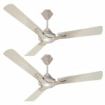 Havells 1200mm Nicola Energy Saving Ceiling Fan (Pearl White Silver, Pack of 2)