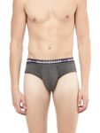 Macroman M-Series Men’s Cotton Classic Regular Fit Solid Briefs (Pack of 1) (MIC301_Black Melange_S)