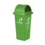Cello Kleeno Dome Lid Plastic Garbage Dustbin Bucket 110 LTR – Green, Manual-lift